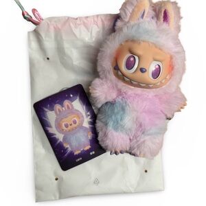Pop mart Big Into Energy Luck Labubu plush pendant—opened box